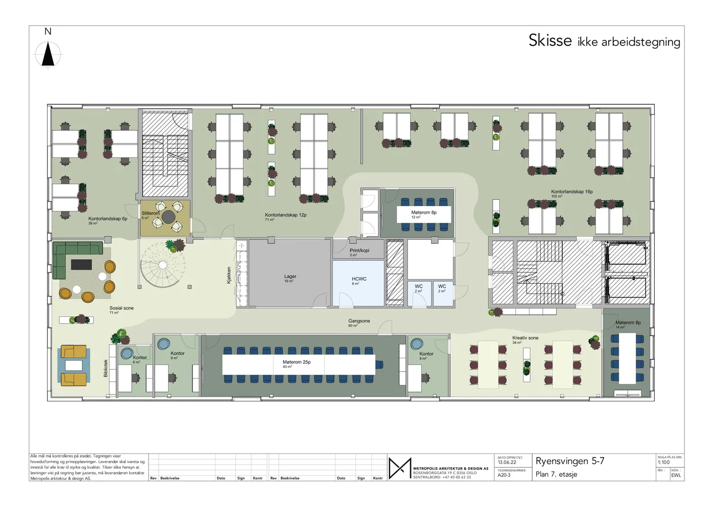 Ryensvingen 5-7, 0680 Oslo – plantegning – bilde 1